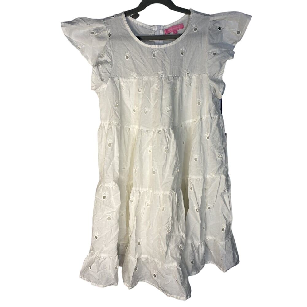 NWT Simply Southern White Lace Tunic Dress Size S Pineapple Eyelet Easter Dress